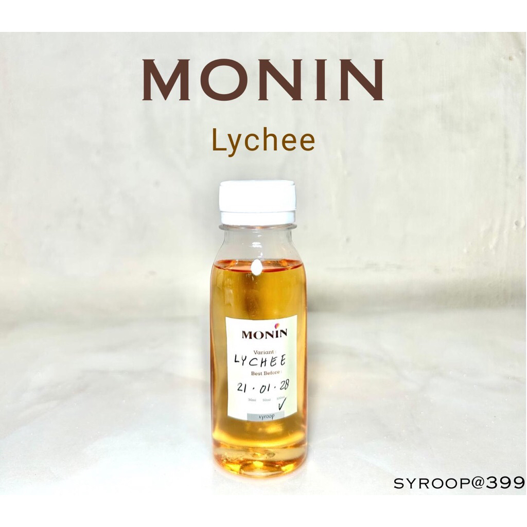 

Monin Syrup Repack Lychee Sirup Teh 30ml 50ml 100ml