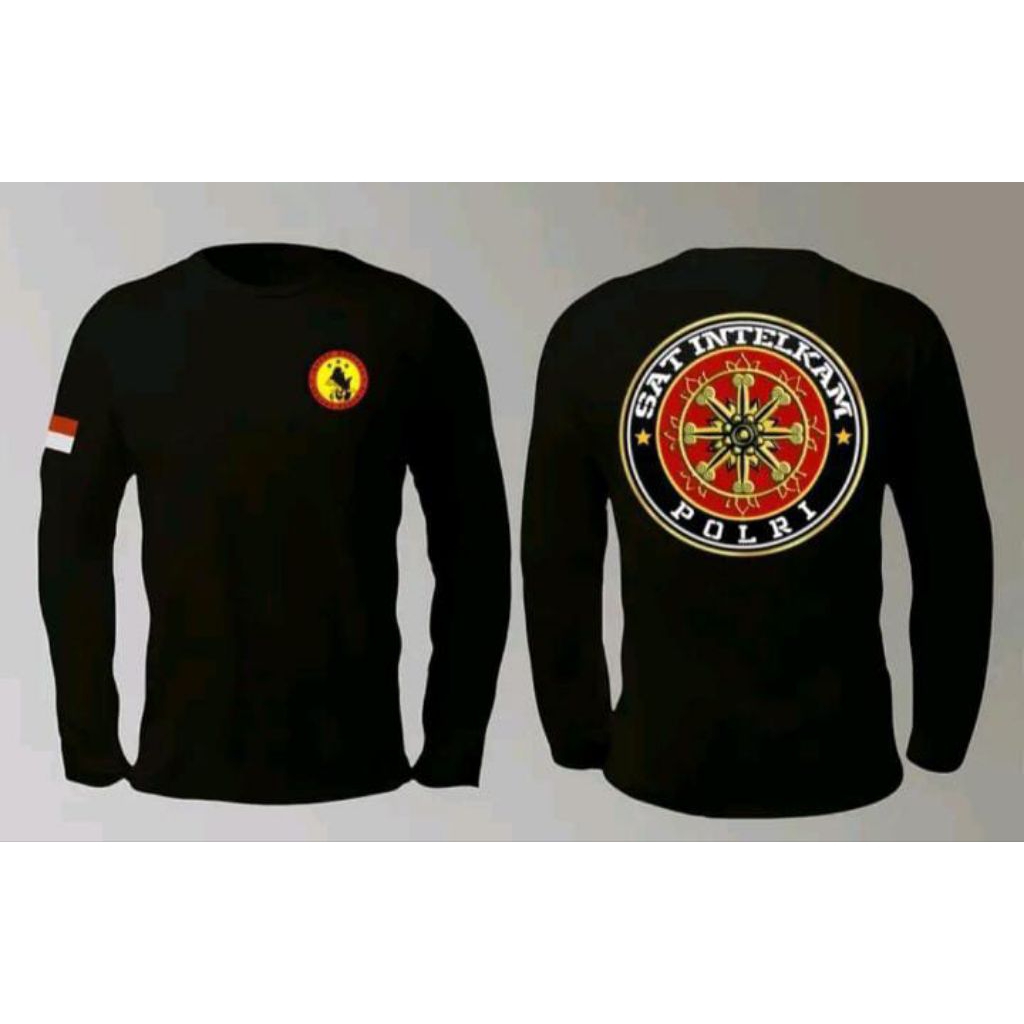 Kaos Lengan Panjang Sat Intelkam Desain Bulat