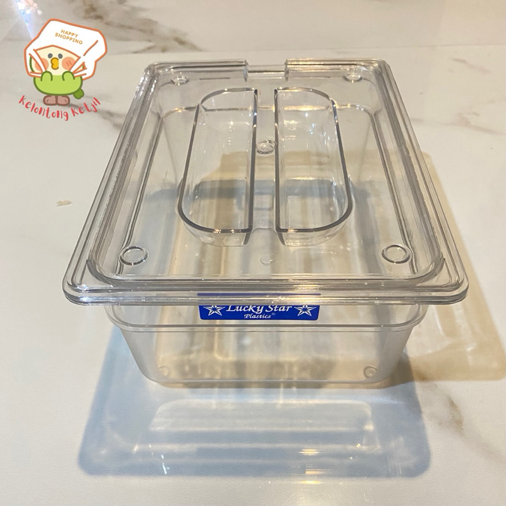 LUCKY STAR - Food Pan Akrilik ALINA 1500ml Wadah Topping LUCKY STAR, Tempat Prasmanan, Wadah Prasama