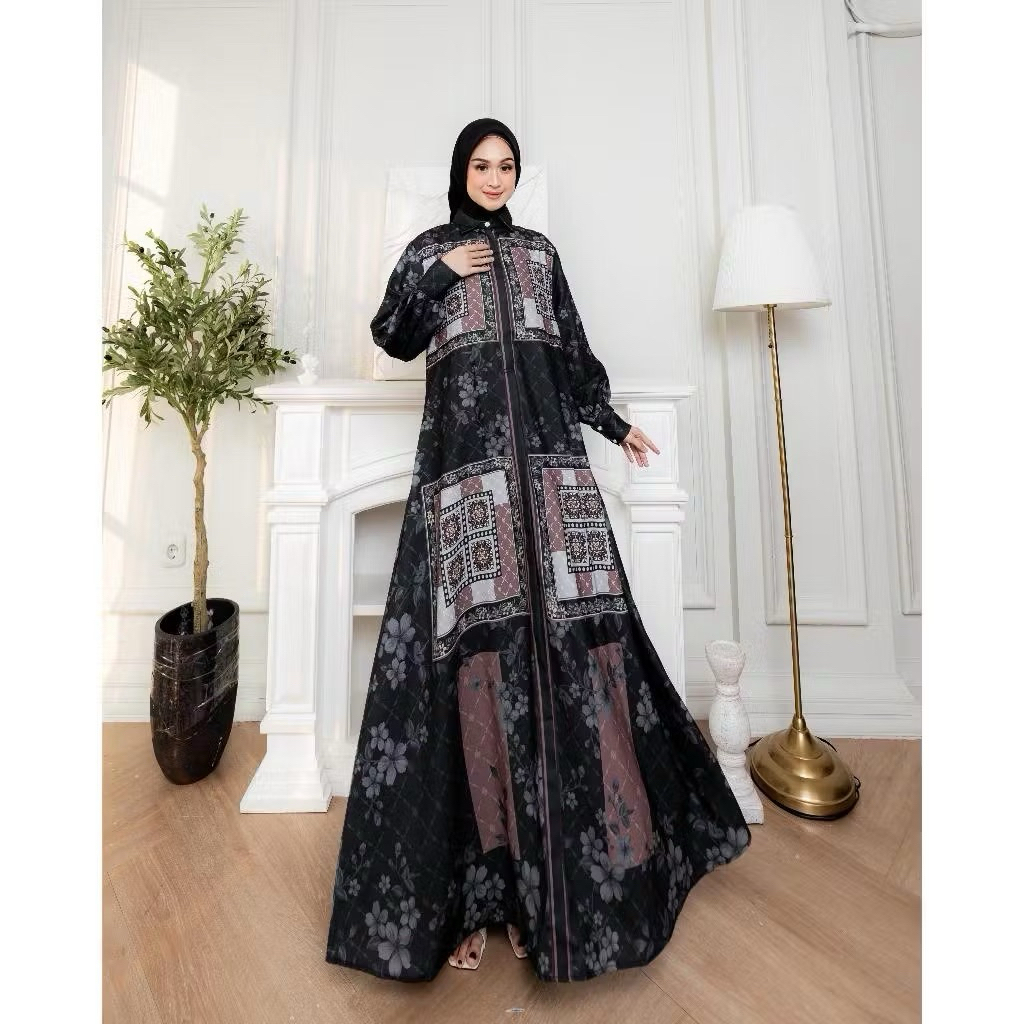 GAMIS MURAH BELIFI AYJORA BANOU PRINT VIRAL TERKIRIM