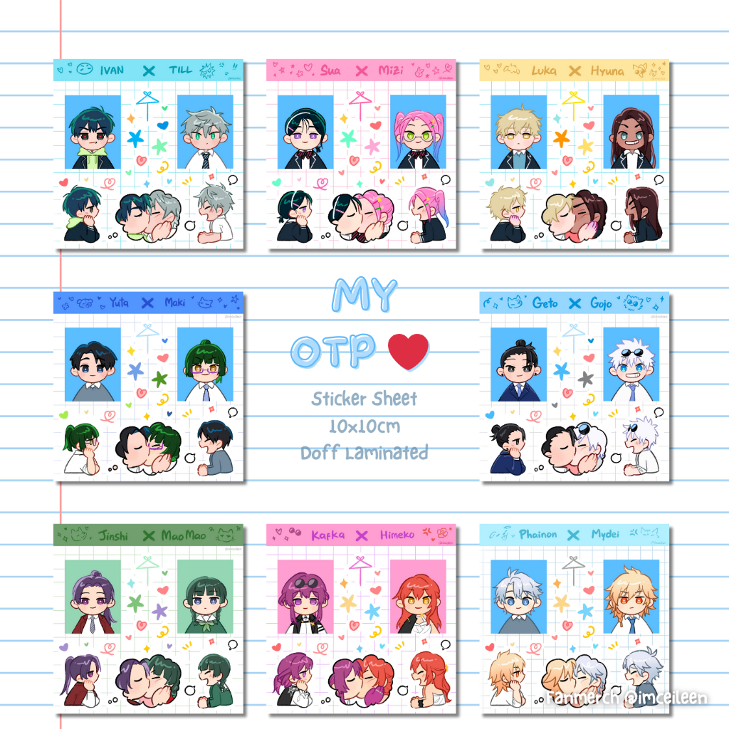 

MyOTP Stiker Sheet Alien Stage . Jujutsu Kaisen . HSR Honkai Star Rail . Apothecary