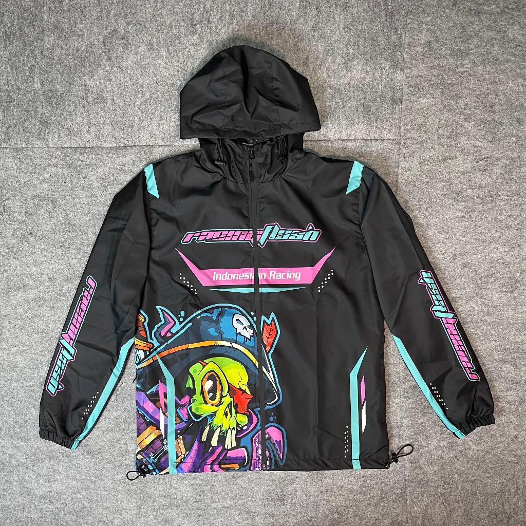 JAKET RACING FLASH BAHAN PARASUT/JAKET RACING PARASUT