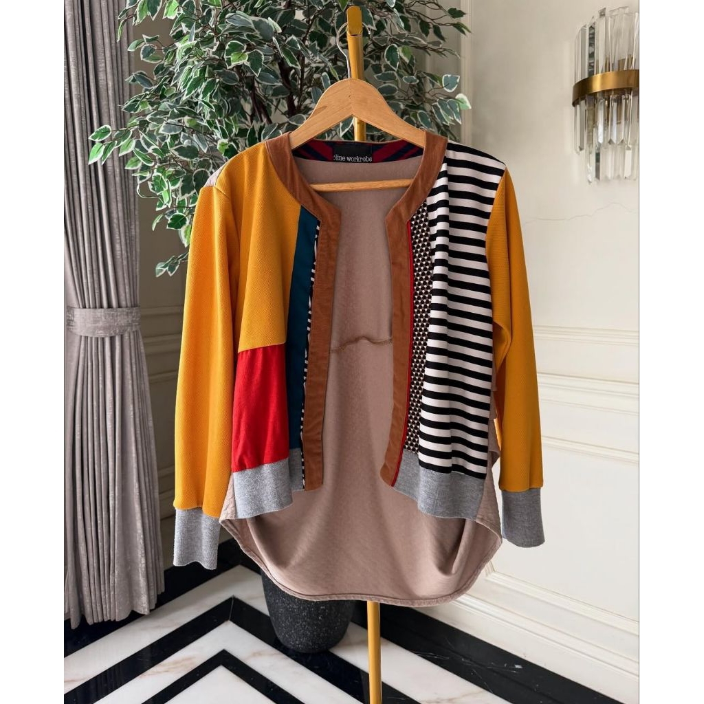 PRELOVED OLINE WORKROBE_BAJU UNIK_OLINE WORKDROBE ORIGINAL_CARDI_CARDIGAN_OUTER_OUTERWEAR_ASIMETRIS_