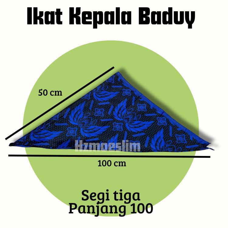 Slayer Ikat Segitiga Iket Etnik Baduy Ikat Kepala Baduy Syal Biru Bandana Ikat Kepala Sunda