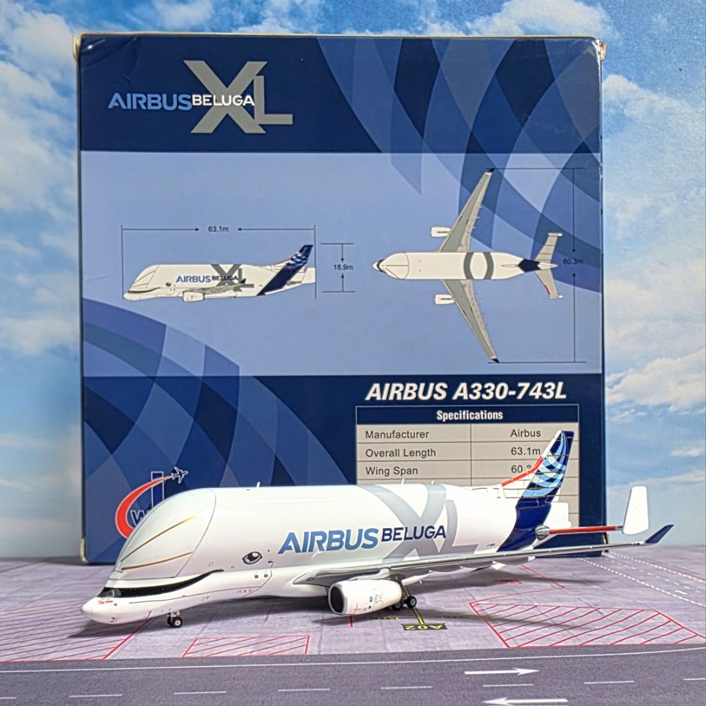Diecast Pesawat/Miniatur Pesawat Beluga XL JC wings skala 1:400