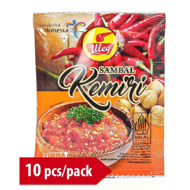 

FINNA Sambal Uleg Finna Kemiri 1 Renceng/Renteng 10 Sachet