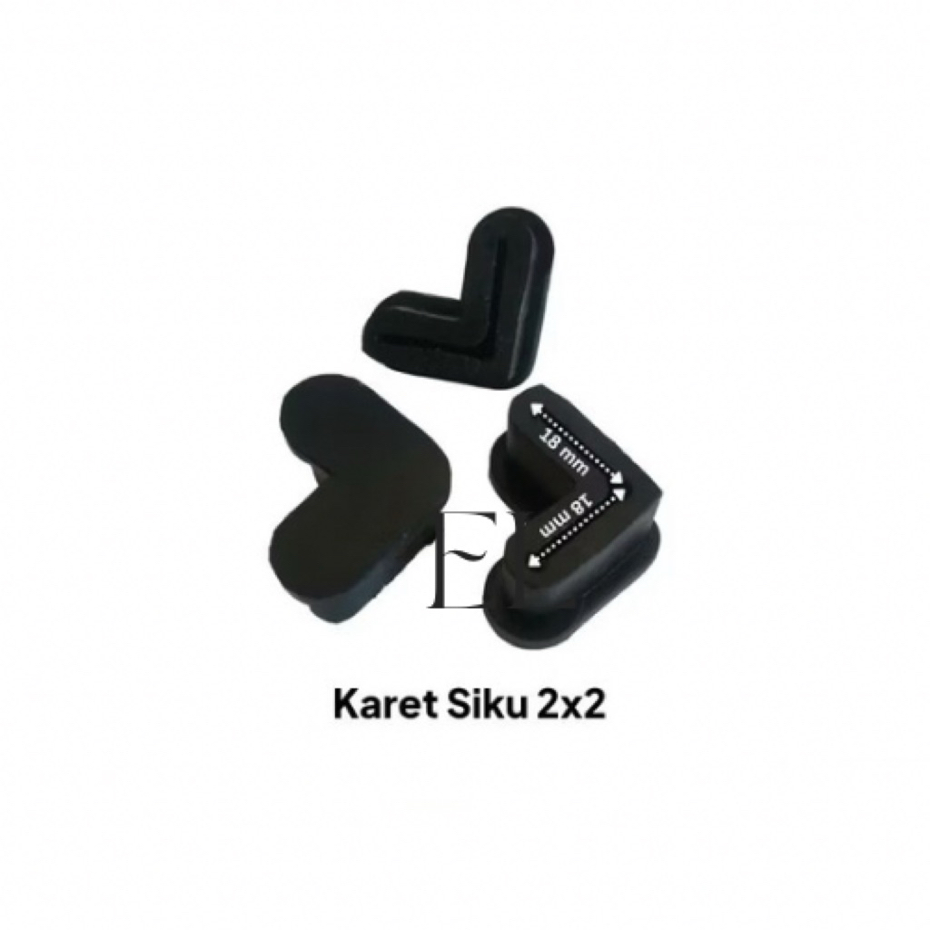 karet kaki siku 2x2 / karet kaki meja kursi rak besi