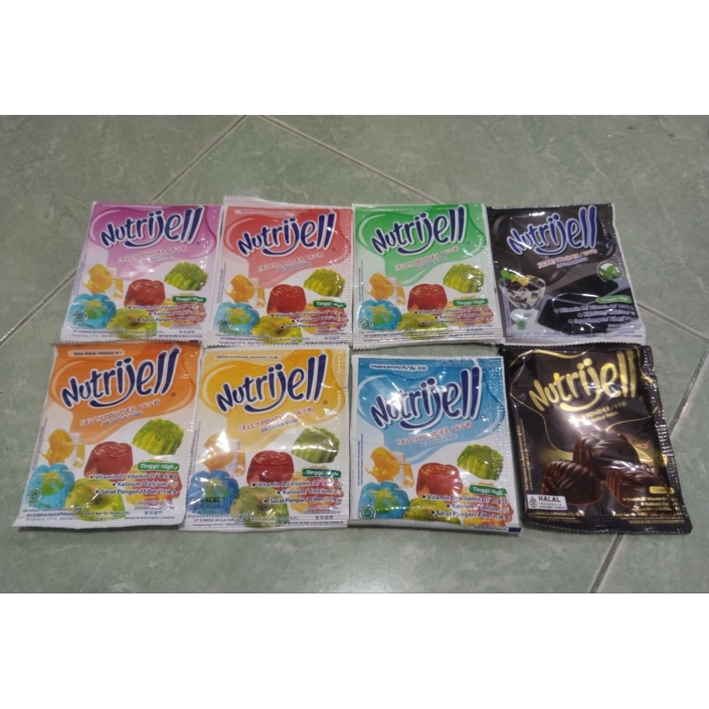 

Jeli serbuk instan nutrijell nutrijel jelly powder tinggi Vit.D Kalsium Serat Pangan 15g-24g