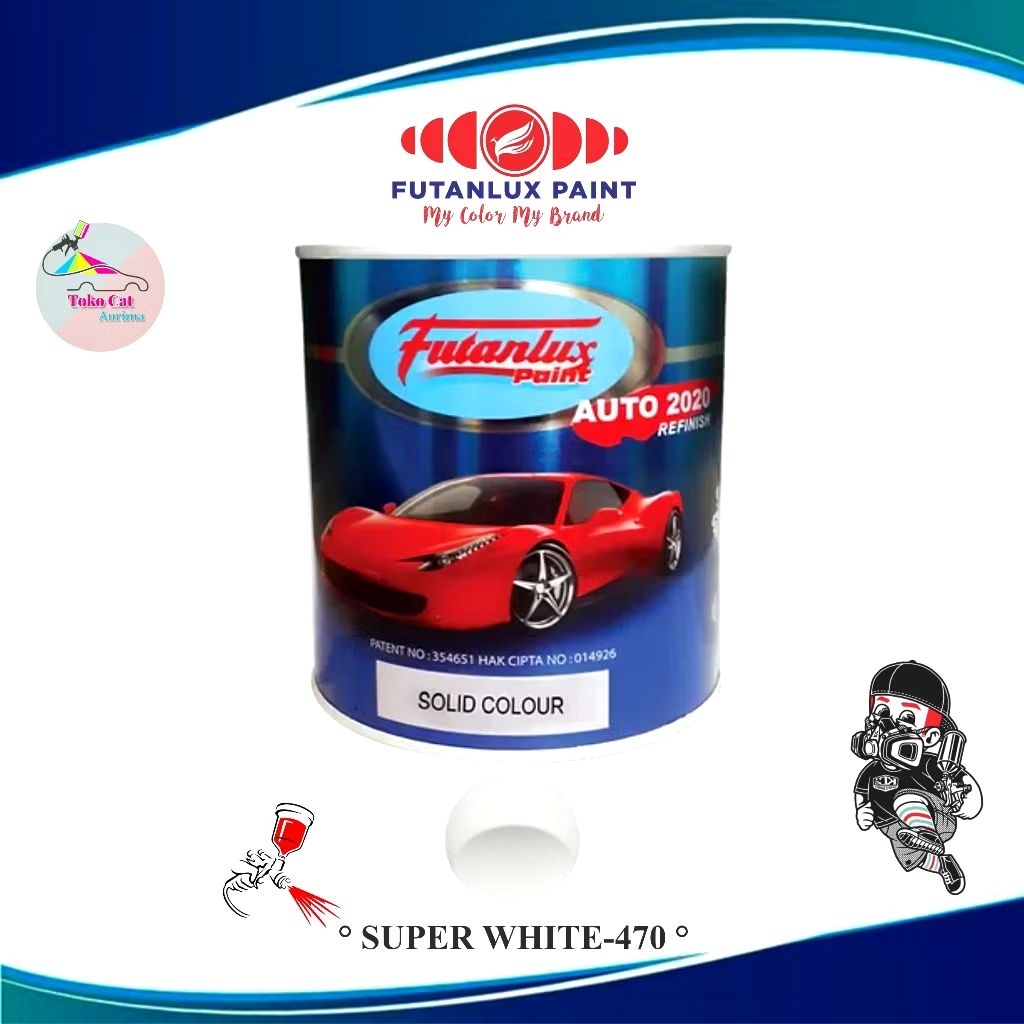 CAT DUCO FUTANLUX SUPER WHITE-470 CAT MOBIL MEREK FUTANLUX 1 LITER REPACK