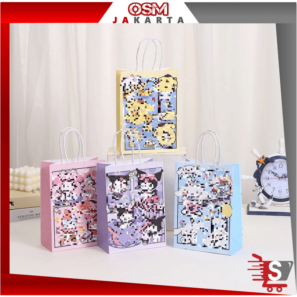 

OSM JKT 6661 Paper Bag / Tas Souvenir Ulang Tahun / Paper Bag Karakter Lucu / Goodie Bag Kartun / Kantong Kertas / Tas Kado Lucu