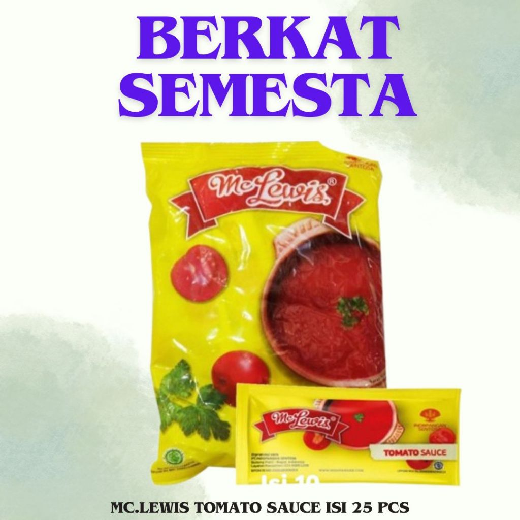 

MC.LEWIS TOMATO SAUSE ISI 25 PCS