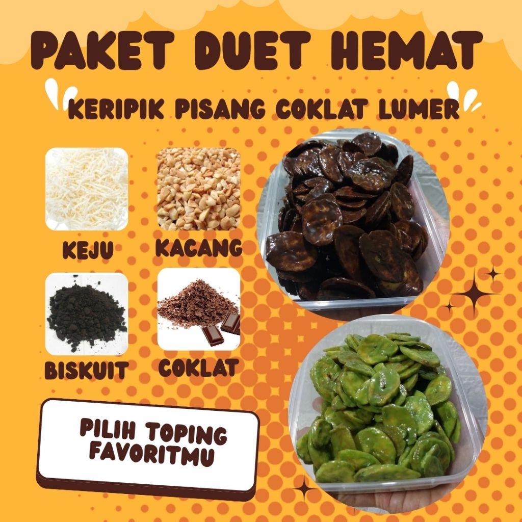 

PAKET DUET HEMAT KERIPIK PISANG LUMER By Dapur Pisang