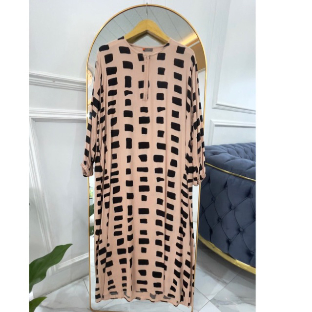 DASTER GAMIS RAYON PREMIUM TANGAN PANJANG KERUT KARET