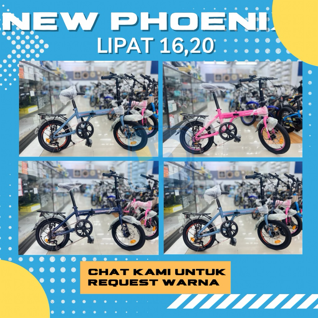 SEPEDA LIPAT NEW PHOENIX 6652 ANAK LAKI LAKI PEREMPUAN 16 20 [PROMO LAMONGAN]