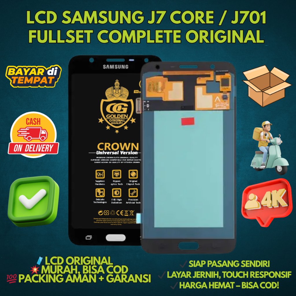 LCD SAMSUNG J7 CORE / (GALAXY J7 CORE / J7 NXT) / J710 TOUCHSCREEN FULLSET COMPLETE ORIGINAL