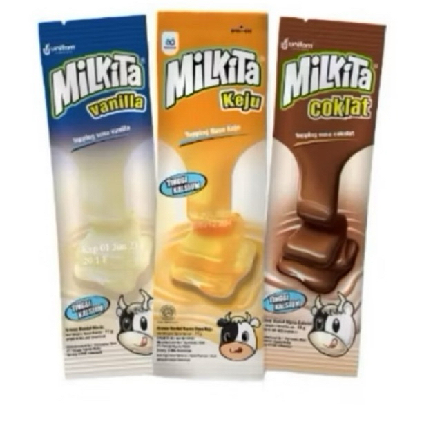 

Milkita Pasta Toping Susu Krimer Kental Manis Kemasan Renceng isi 12Sachet @11gr