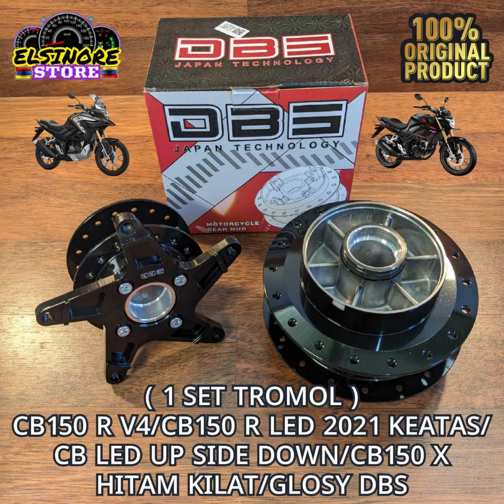 TROMOL CB150R LED V4/CB150R LED 2021 KEATAS/CB150X/CB LED UP SIDE DOWN DEPAN BELAKANG HITAM KILAT OR