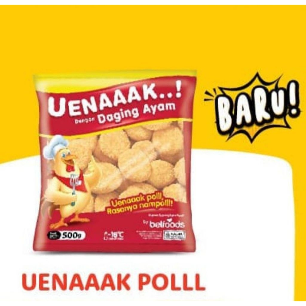 

Belfoods Nugget Ayam Uenaaak POLLL 500gr