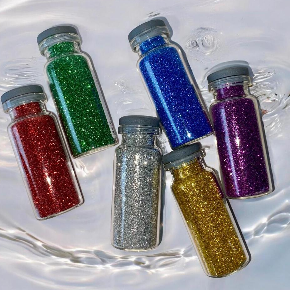 MAINAN ANAK GLITER WARNA WARNI / MAINAN ANAK GLITER BUBUK BOTOL ISI 5 PCS & 10 PCS