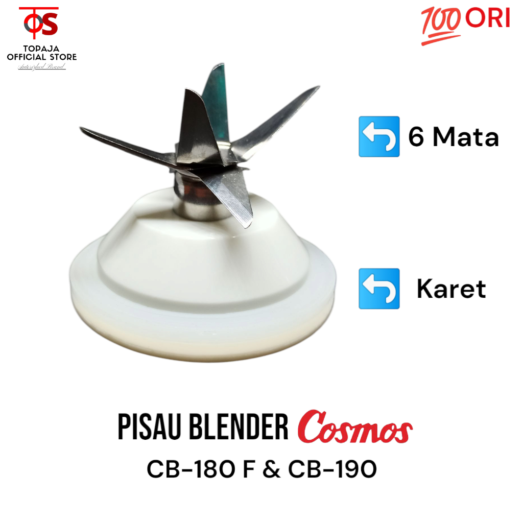 Pisau Blender COSMOS CB-180 F - CB-190 - Pisau + Karet Blender Cosmos Original 6 Mata Pisau