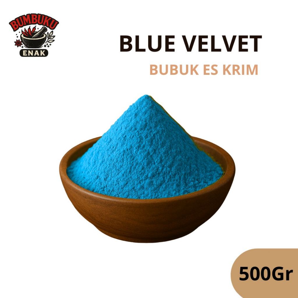 

Bubuk Es Krim Rasa Blue Velvet 500gr – Ice Cream Powder Creamy & Estetik untuk Usaha & Rumahan