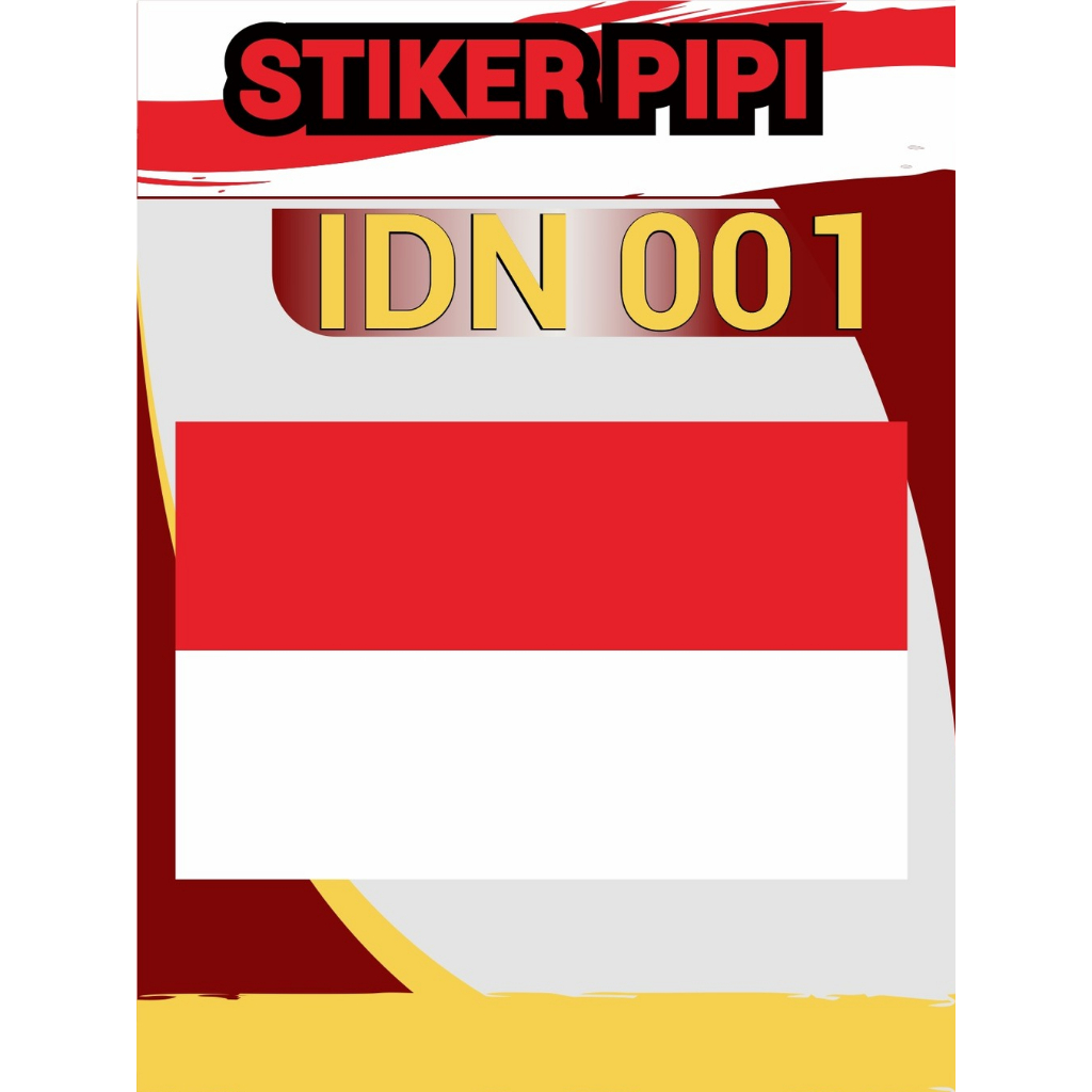 

Bendera pipi merah putih.