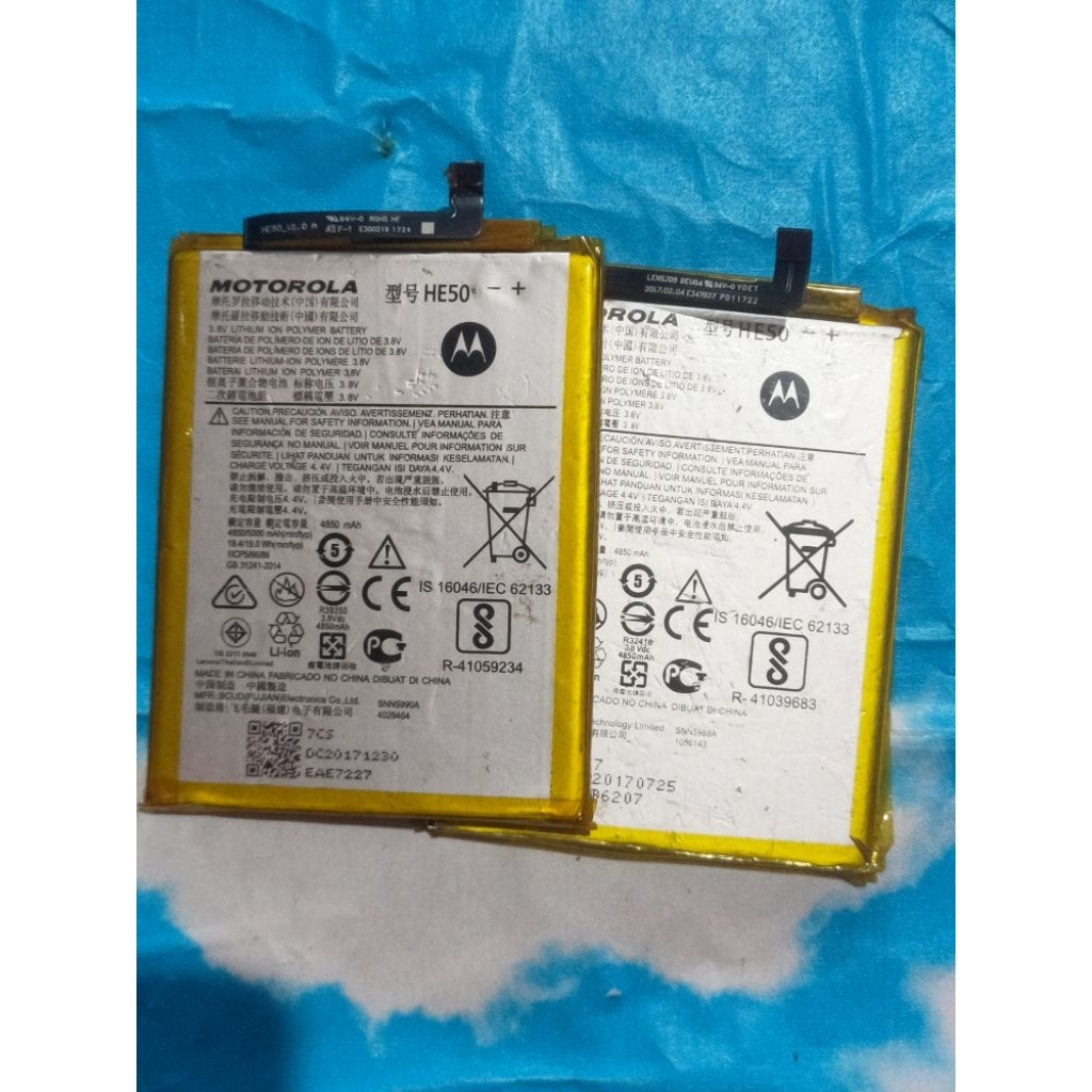 Batre baterai HE50 MOTOROLA E4 Plus original normal copotan asli