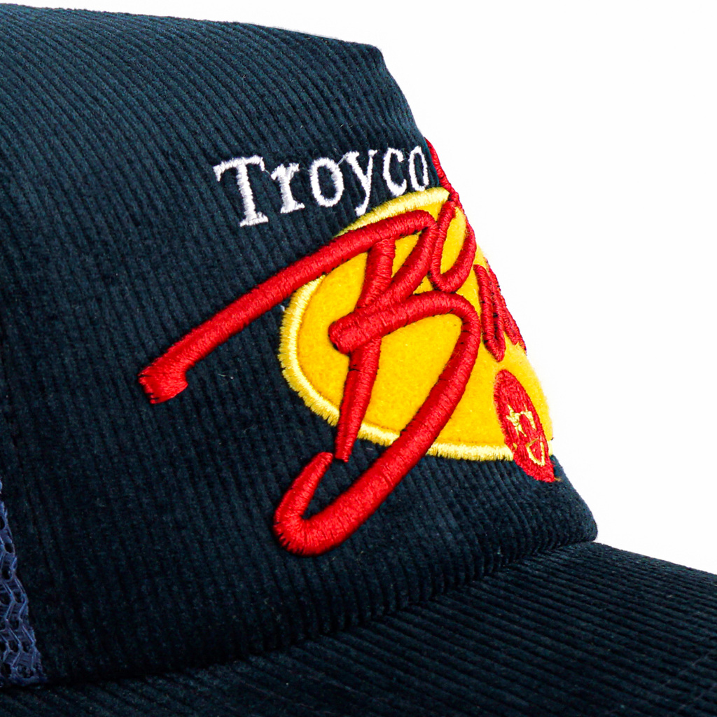 [FREE BOX] Troy Company Trucker Hat Smile Busy - Topi Trucker Navy Corduroy TCN 3192
