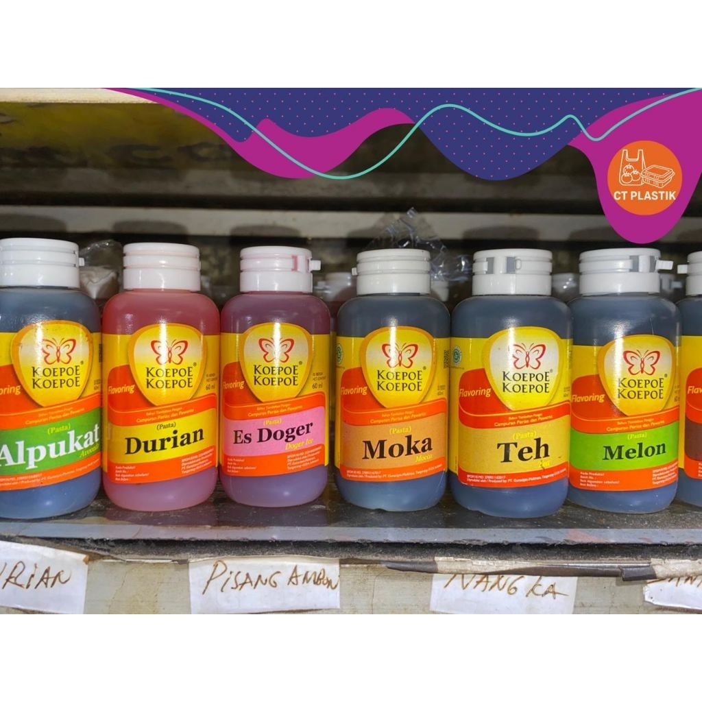 

PASTA KUPU-KUPU KOEPOE ANGGUR / TEH / ES DOGER / COKLAT / MOKA / NANGKA / ALPUKAT / VANILI / STRAWBERRY / MELON