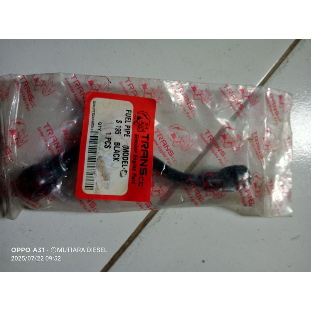 slang solar model S mesin dongfeng dari filter kebospom mesin S195/12pk