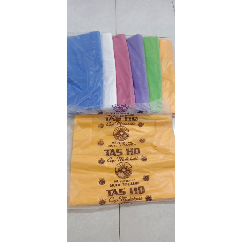 Kantong Plastik Kresek Jumbo Warna HD 45 cm Matahari isi 1 Kg tebal