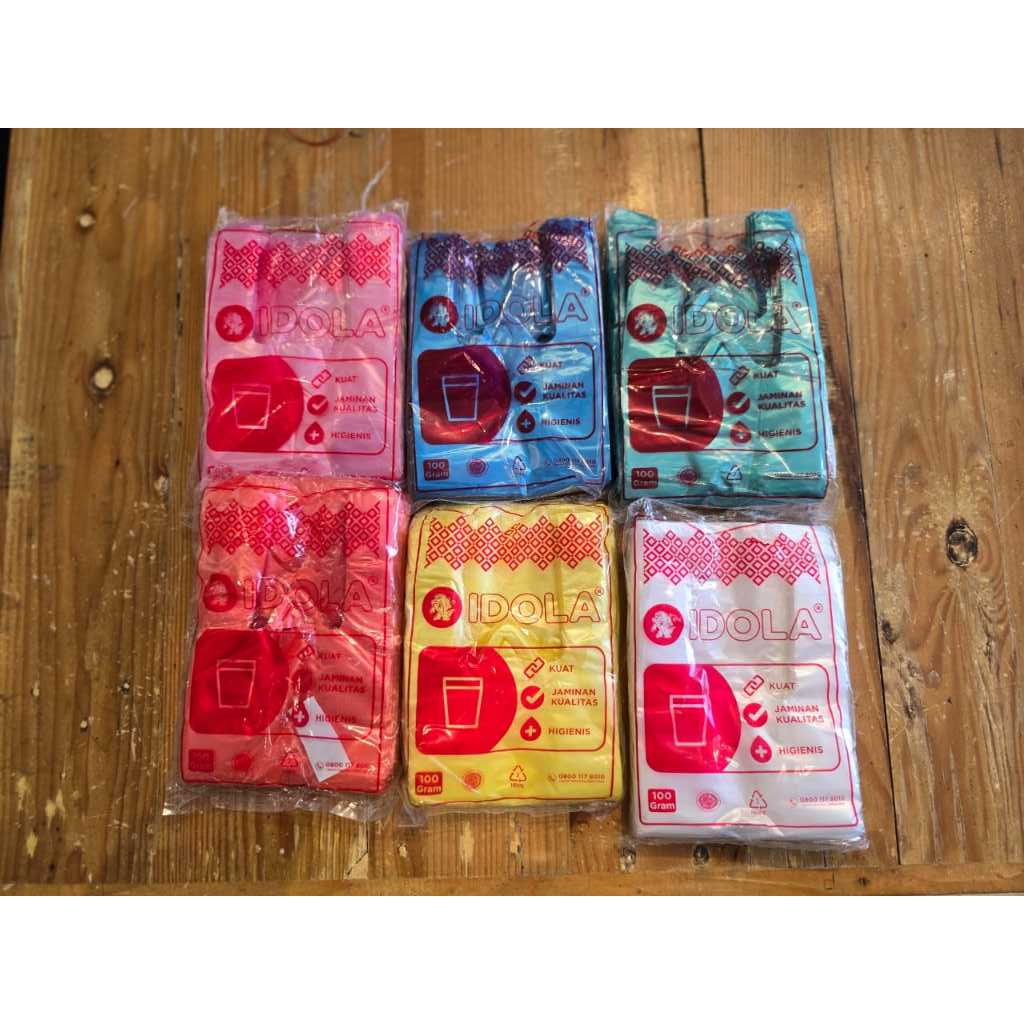 Kantong Plastik HD Gelas Idola / Kantong Plastik Cup Idola / Kantong Kresek Jus, Boba, Pop Ice, Es T