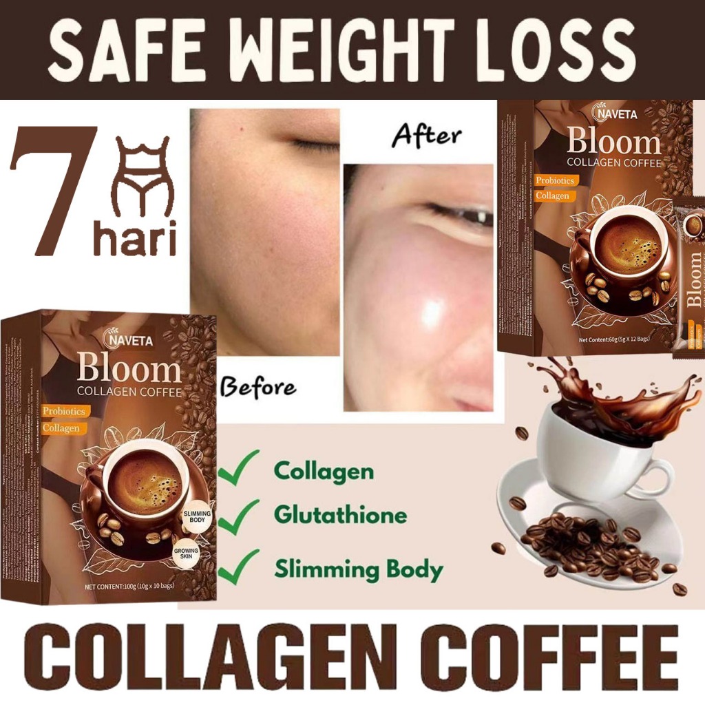 

Bloom Collagen Coffee: Instant Robusta Coffee with Detoxification and Fat Burning Enzymes - Instant coffee Original 100% Robusta Collagen