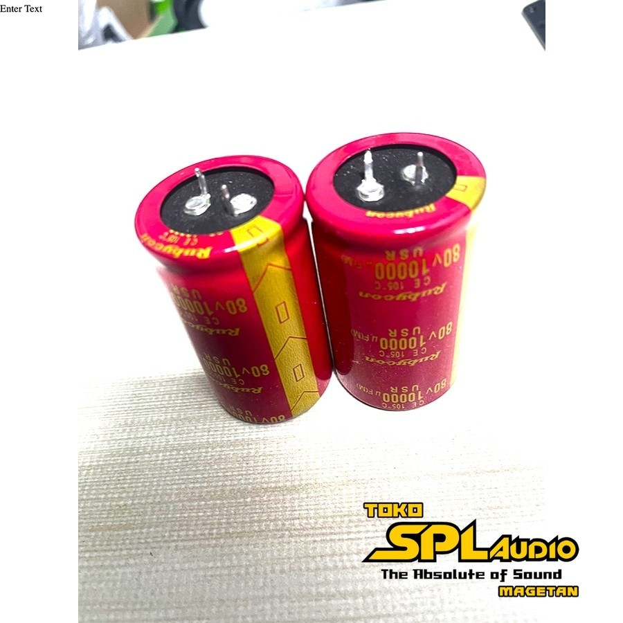 ELCO RUBYCON MERAH 10.000 / 80 ELCO DAN ELCO 10.000/ 100V RUBYCON MERAH JAPAN HARGA PER BIJI