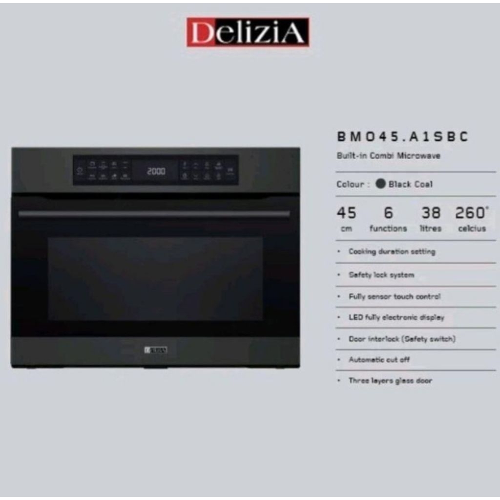 DELIZIA BY ARISTON BMO45A1SBC MICROWAVE COMBI SERI 45CM