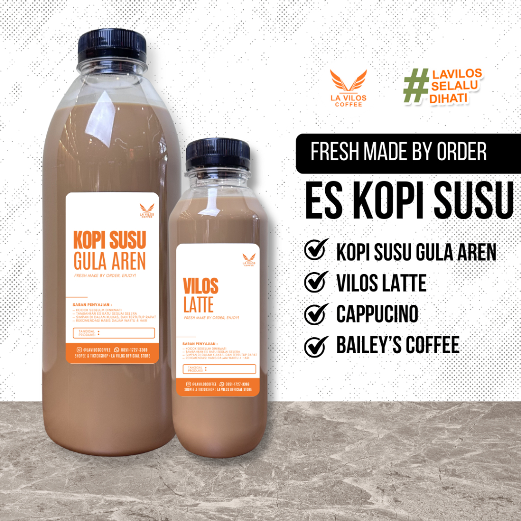 

LA VILOS Ready To Drink Coffee 1000ml / Es Kopi Siap Minum