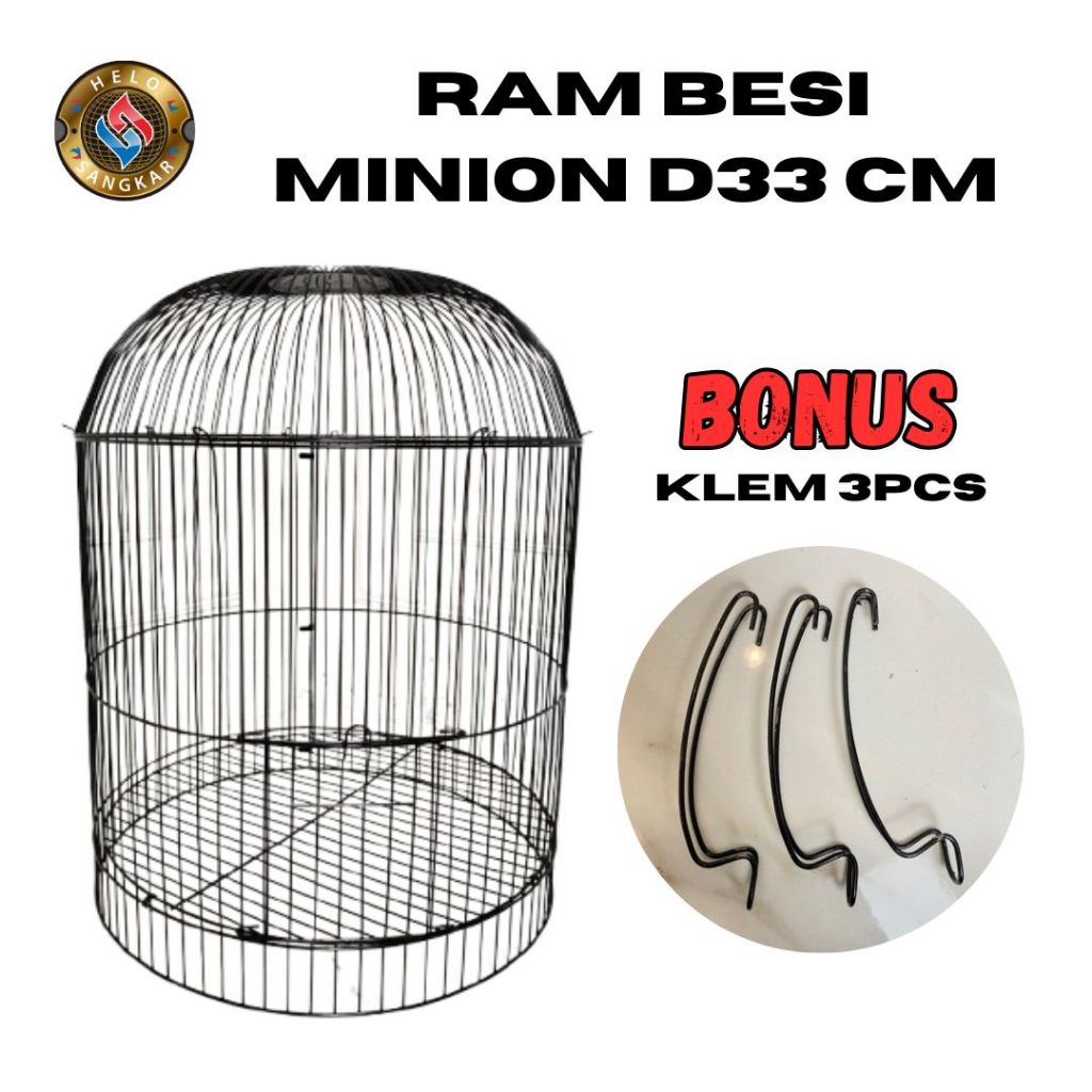 SANGKAR BESI KANDANG BURUNG LOVEBIRD PARKIT KENARI TANGGUNG / MINION D33
