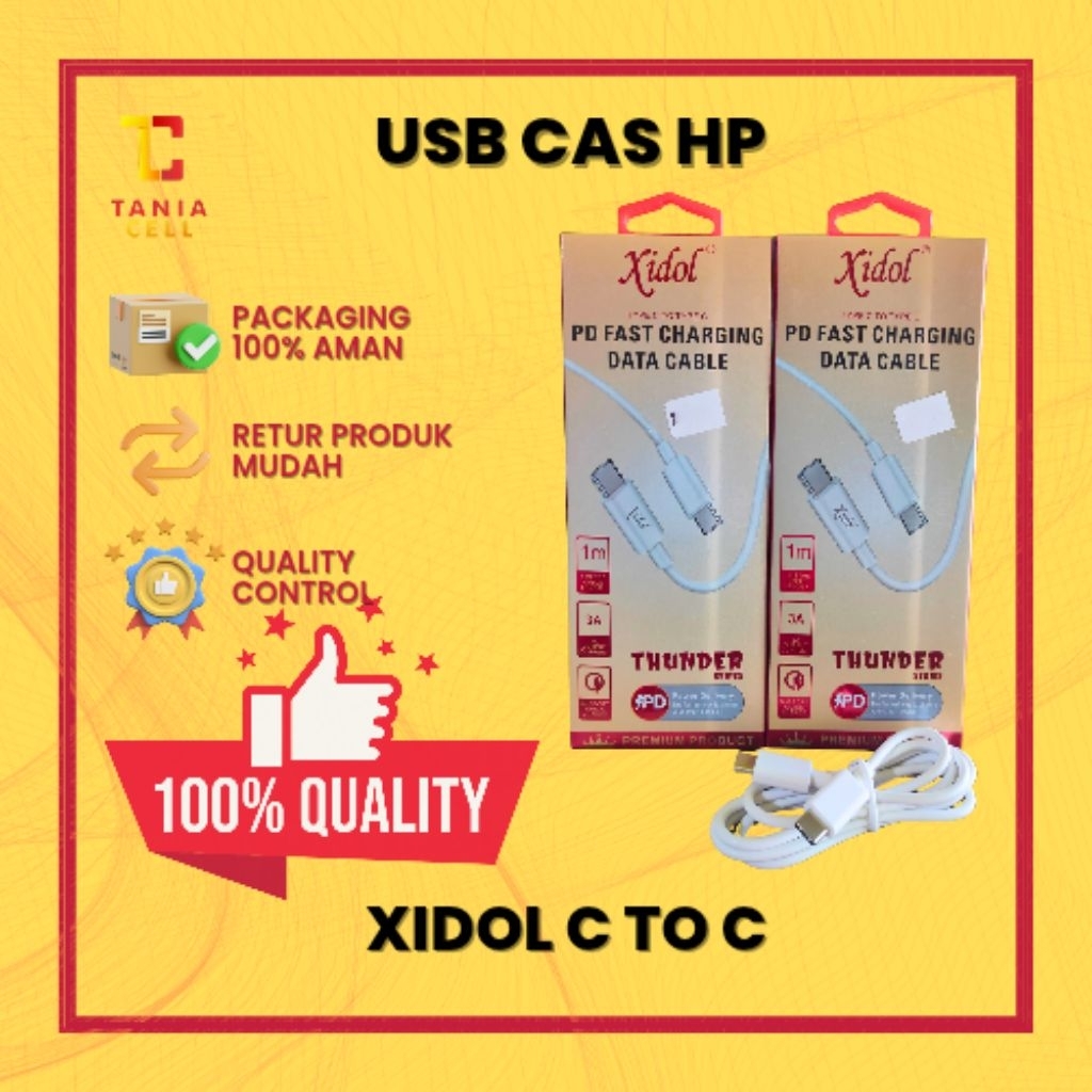KABEL CHARGER C TO C XIDOL THUNDER