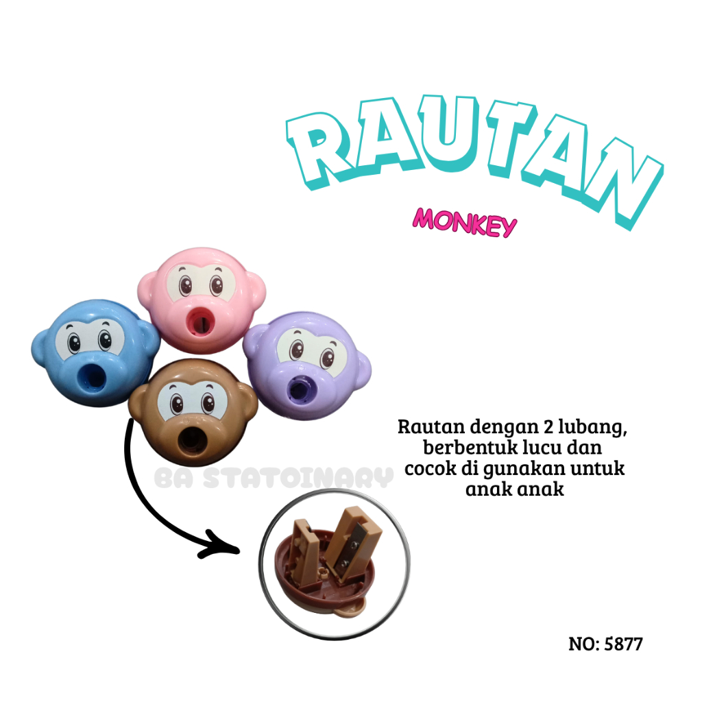 

RAUTAN 2 LUBANG MONKEY (NO. 5877)