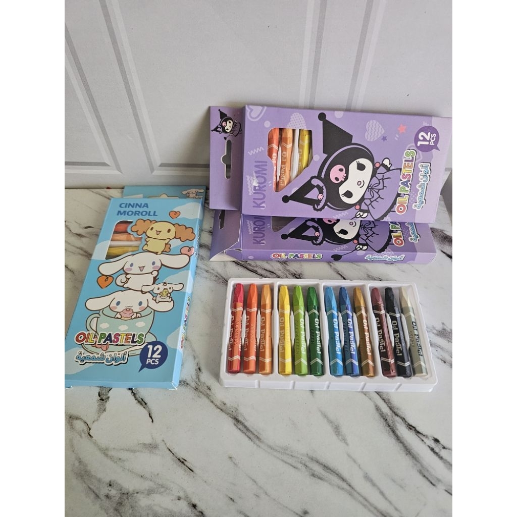 

Crayon atau Oil Pastels sanrio 12 warna