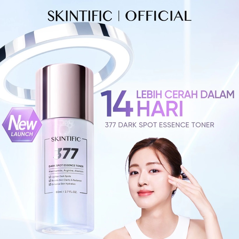 SKINTIFIC 377 Pro Dark Spot Essence Toner 80ml | Toner Memudarkan Flek Hitam