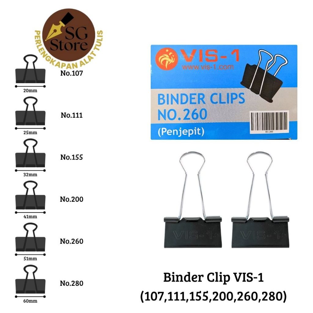 

Binder Clip/Penjepit kertas/Pembatas