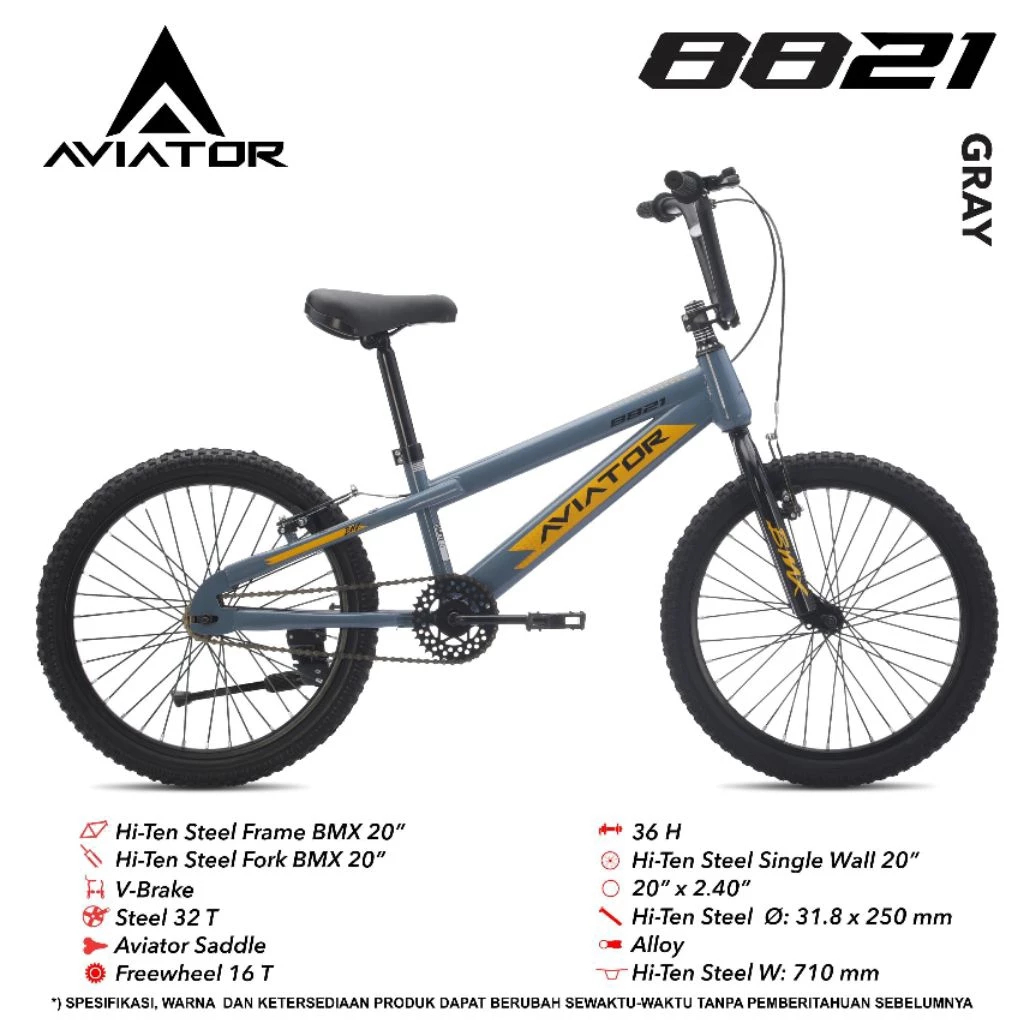 Sepeda BMX 20 Inc Aviator 8821 Sepeda Anak Laki Laki