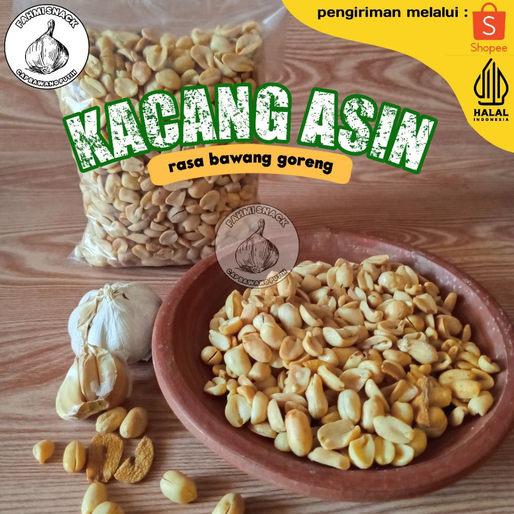 

KACANG ASIN RASA BAWANG GORENG,KACANG TANAH GORENG,KACANG ASIN / ISI BERAT BERSIH 500 GRAM KEMASAN PLASTIK TEBAL