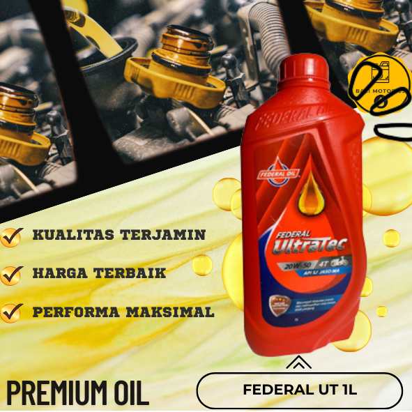 Oli Federal Ultratec 1 Liter Oli Ultratec 1lt Oli Mesin Motor Federal Ultratec 1Liter 1lt
