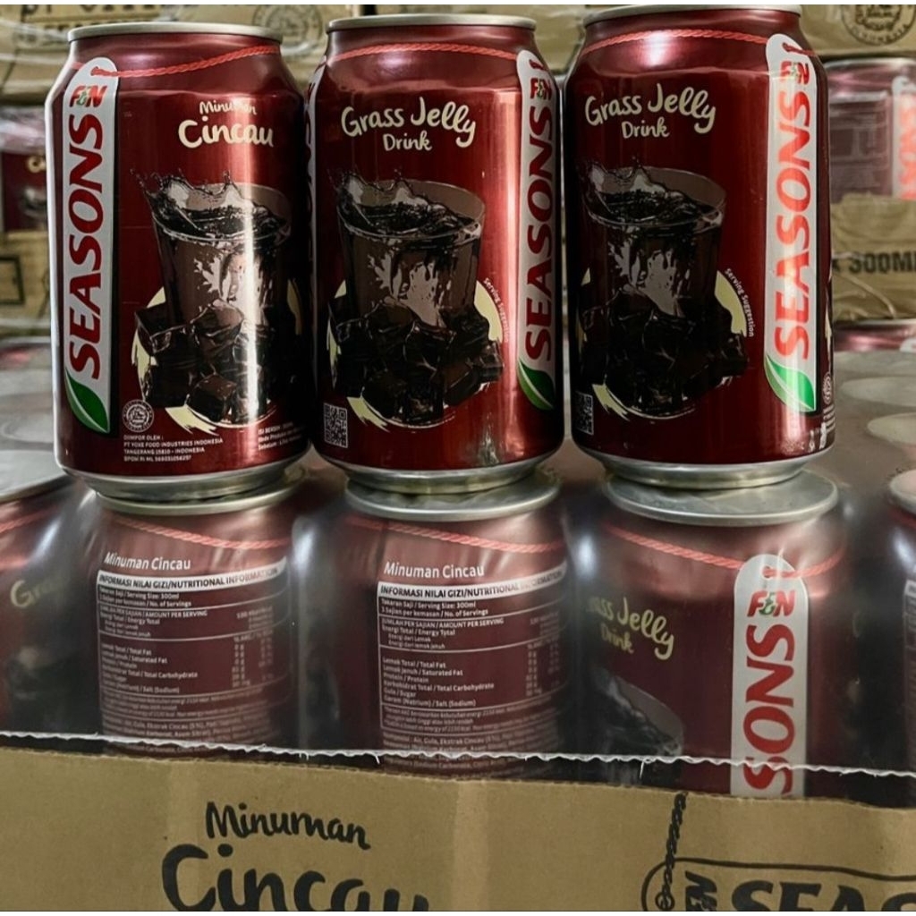 

F&N Seasons Minuman Cincau Grass Jelly Drink Kemasan Kaleng 300ml x 3pcs