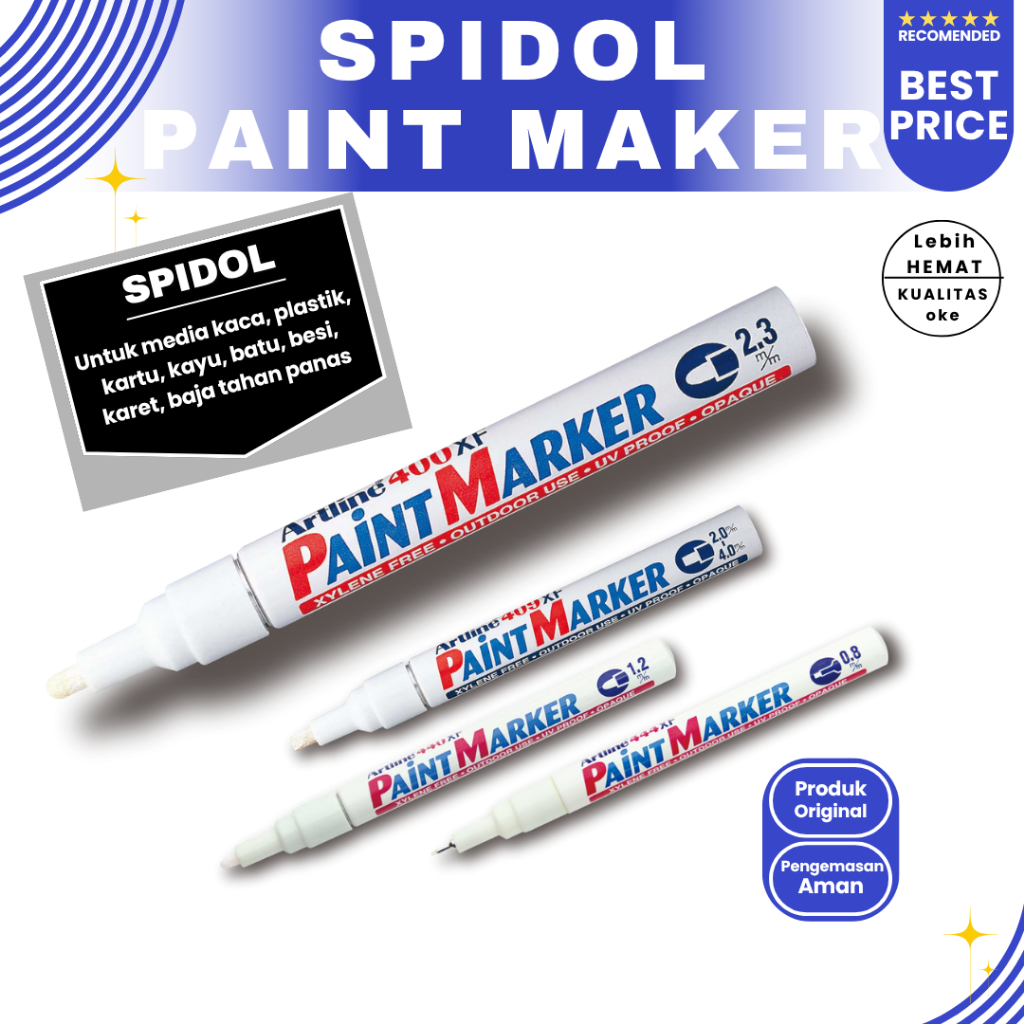 

Spidol Paint Marker Artline EK 400 XF / Sepidol plastik, kayu, karet, besi