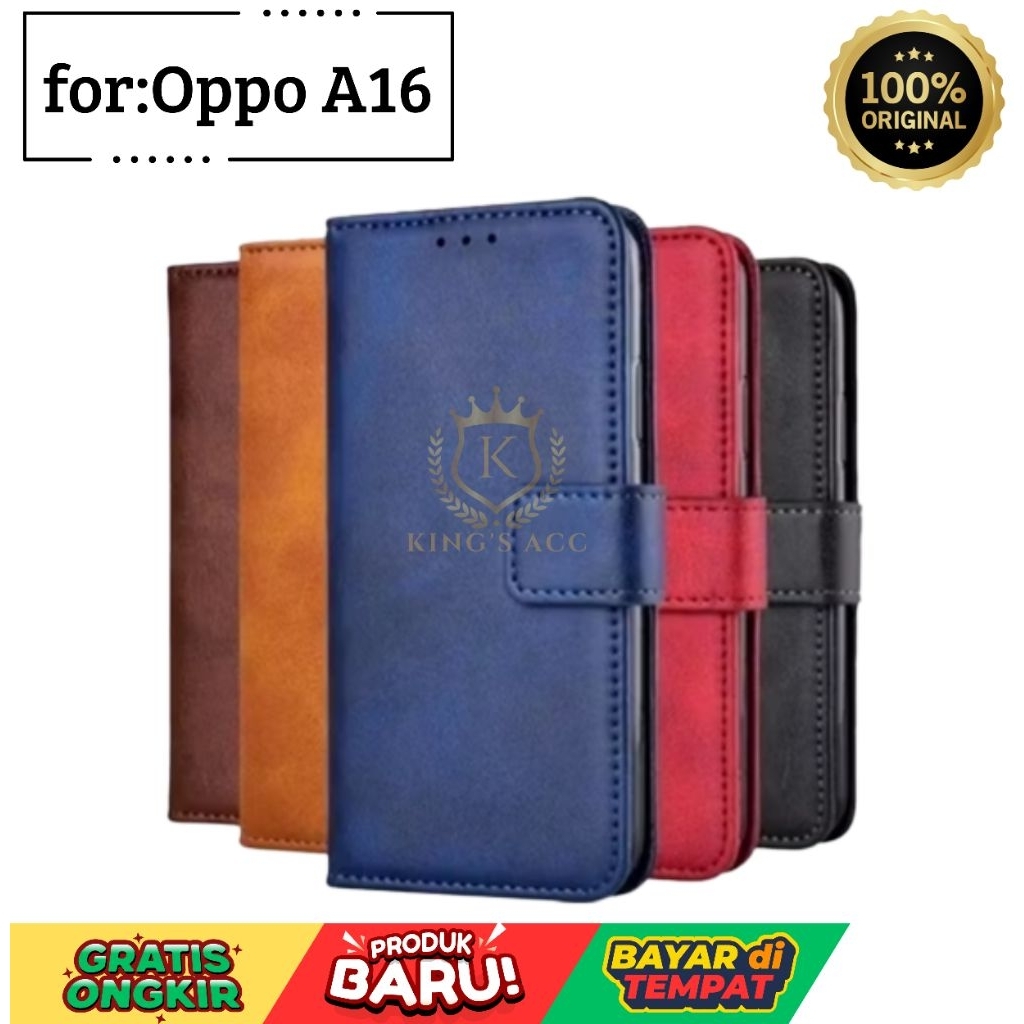 case untuk OPPO A16/flip polos OPPO A16/flip cover OPPO A16/flip cover OPPO A16 wallet