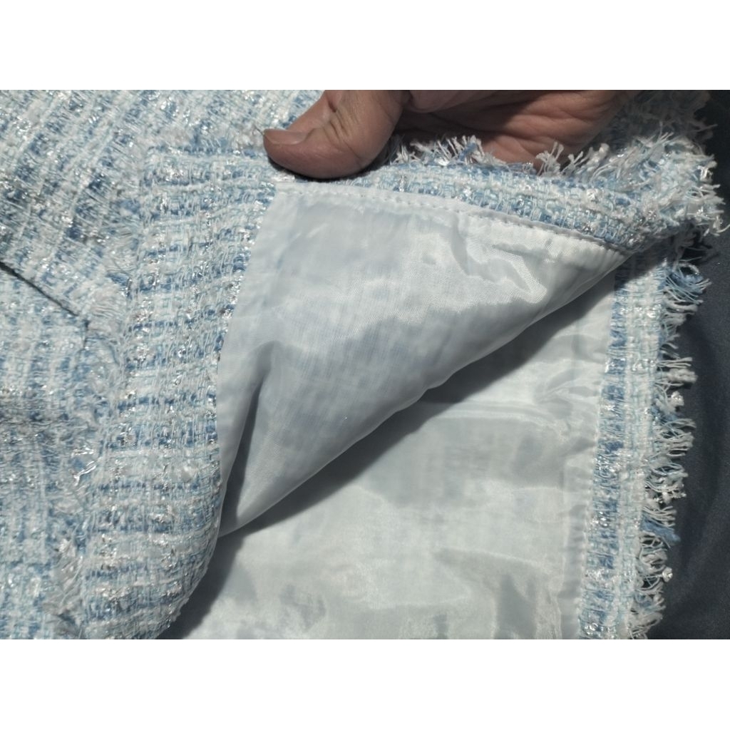 Blazer Korea Tweed/Blazer Import High Quality/Blazer Bahan Tweed