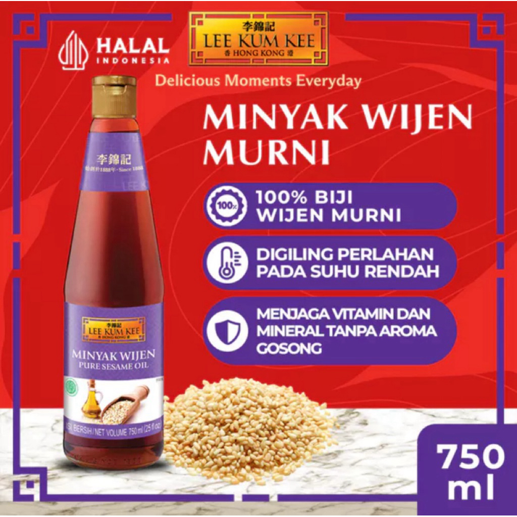 

Lee Kum Kee Minyak Wijen Murni 750ml – Aroma Otentik Masakan Asia dalam Setiap Tetes